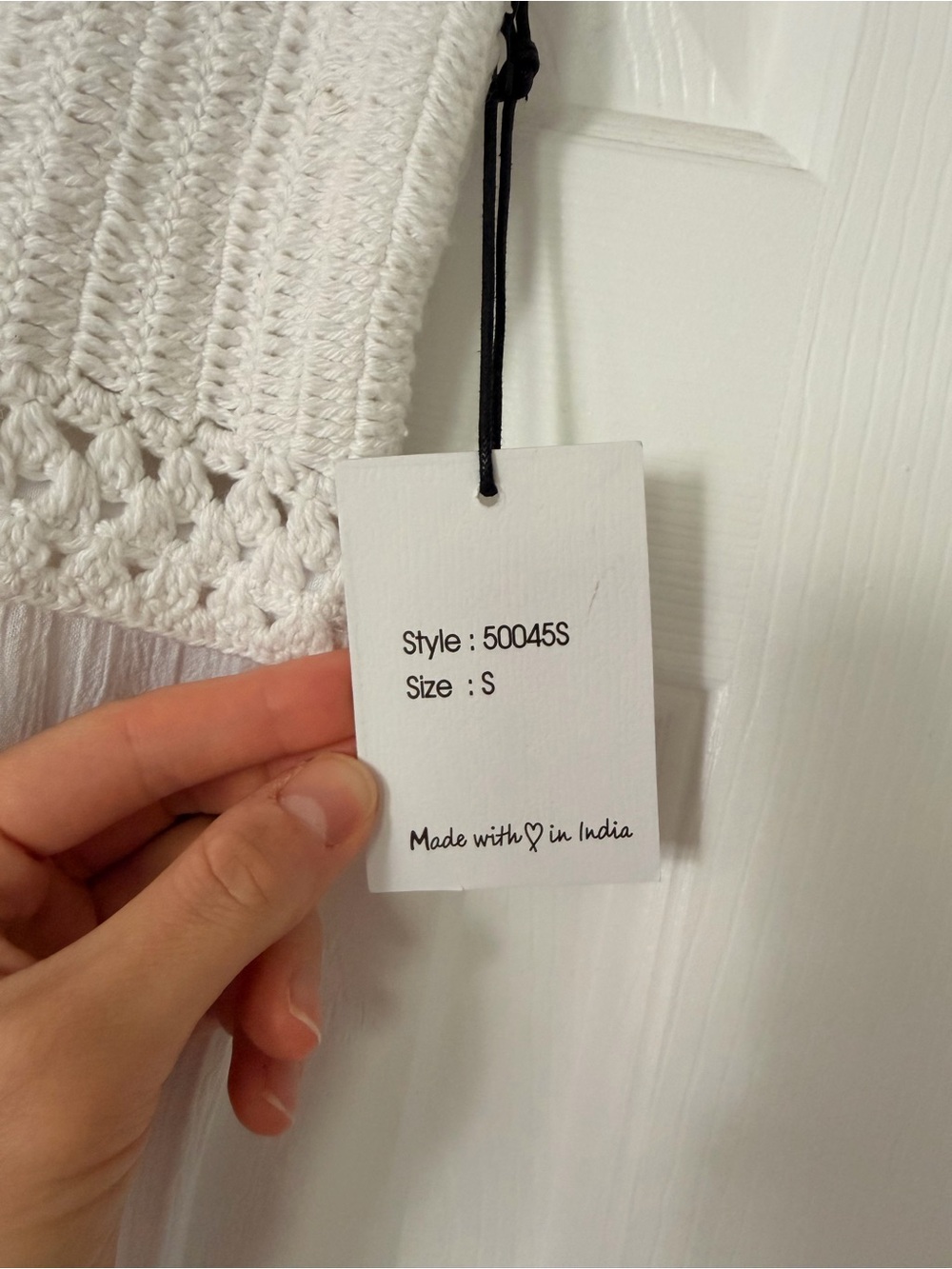 Japna Cream Crochet Bodice Wide-Leg Jumpsuit - Picture 5 of 5